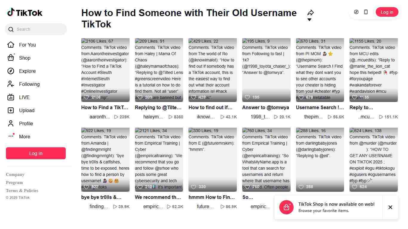 How to Find Someone with Their Old Username TikTok | TikTok