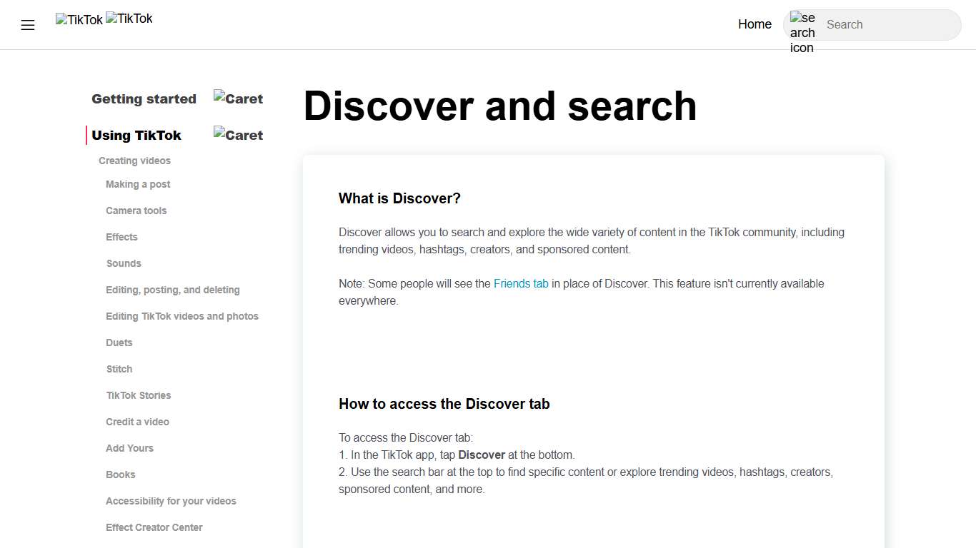 Discover and search