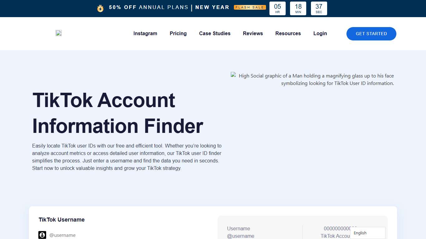 TikTok User Finder - Fast TikTok ID Search Tool | High Social