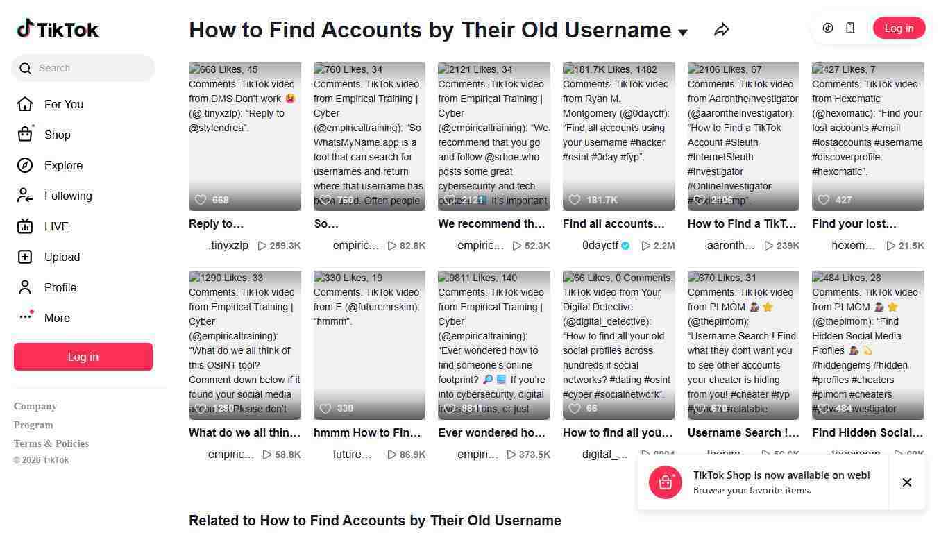 How to Find Accounts by Their Old Username | TikTok