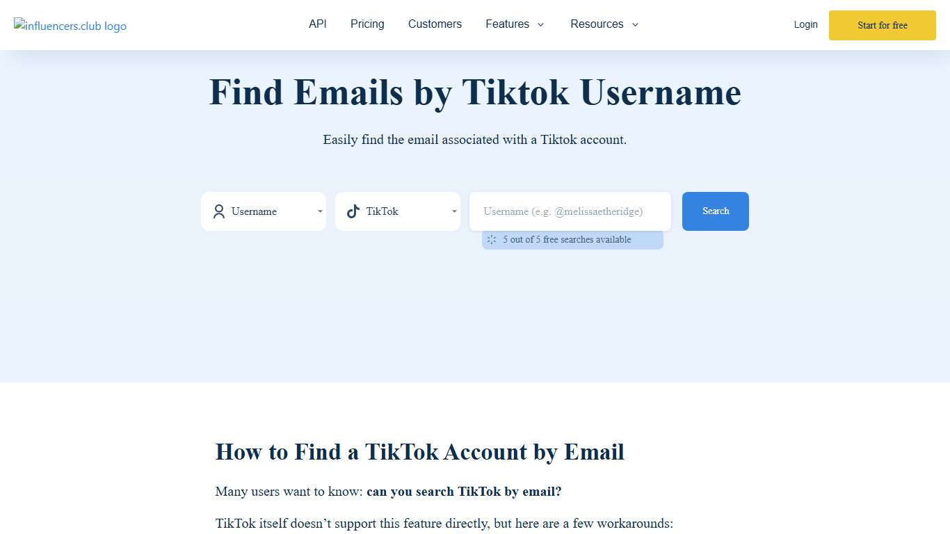 TikTok Email Finder: Find Emails by Username (Free Tool)